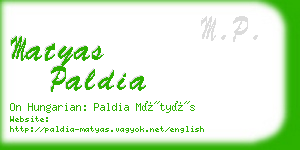 matyas paldia business card